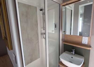 2026 Swift Vendee Lodge family shower room with WC and washbasin